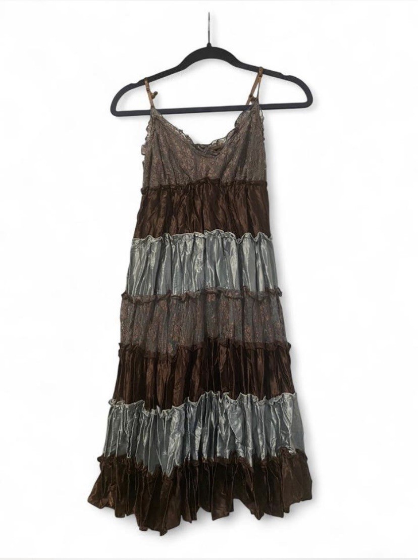 GUESS Brown and Blue Fairy Dress Size S Knee Length