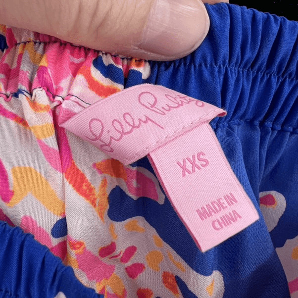 Lilly Pulitzer Sanilla Silk Dress Off The Shoulder xxs coral blue pink