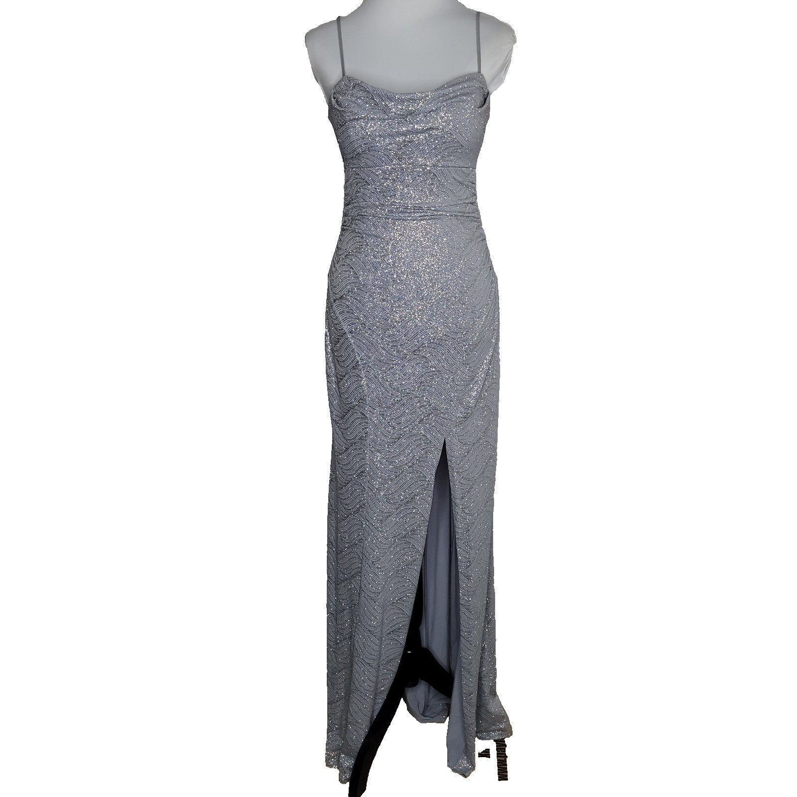 Emerald Sundae Women Dress Size Small Maxi Glitter Sparkle Event Stretchy Blue