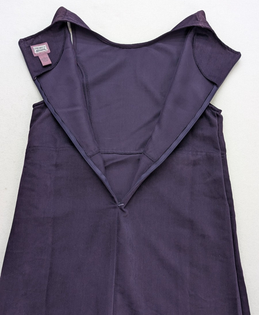 Premier International Women’s Jumper Dress Size L Purple Long Modest FLAWS