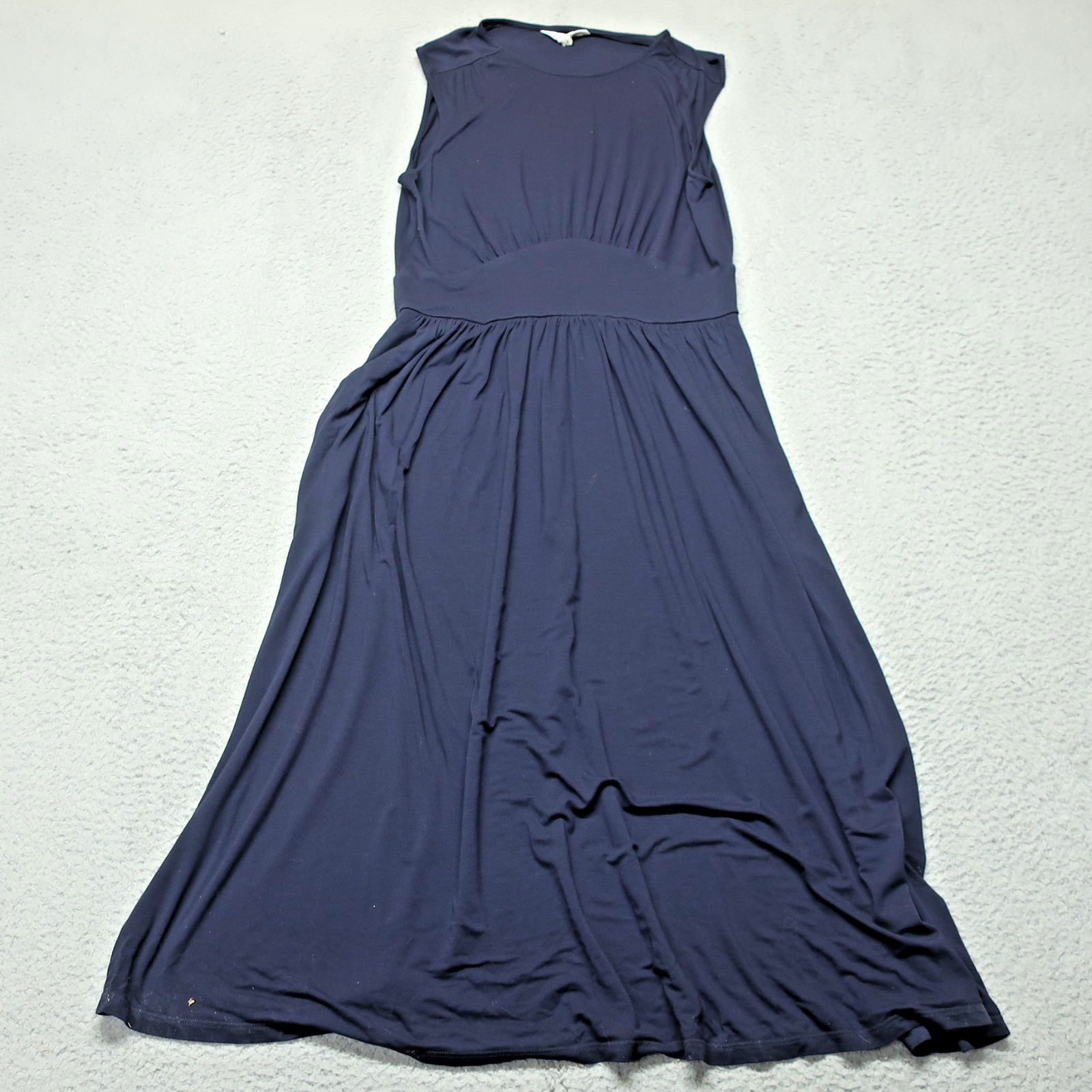 Boden Maxi Dress Womens 8R Navy Blue Stretch Sleeveless Empire Waist Classic