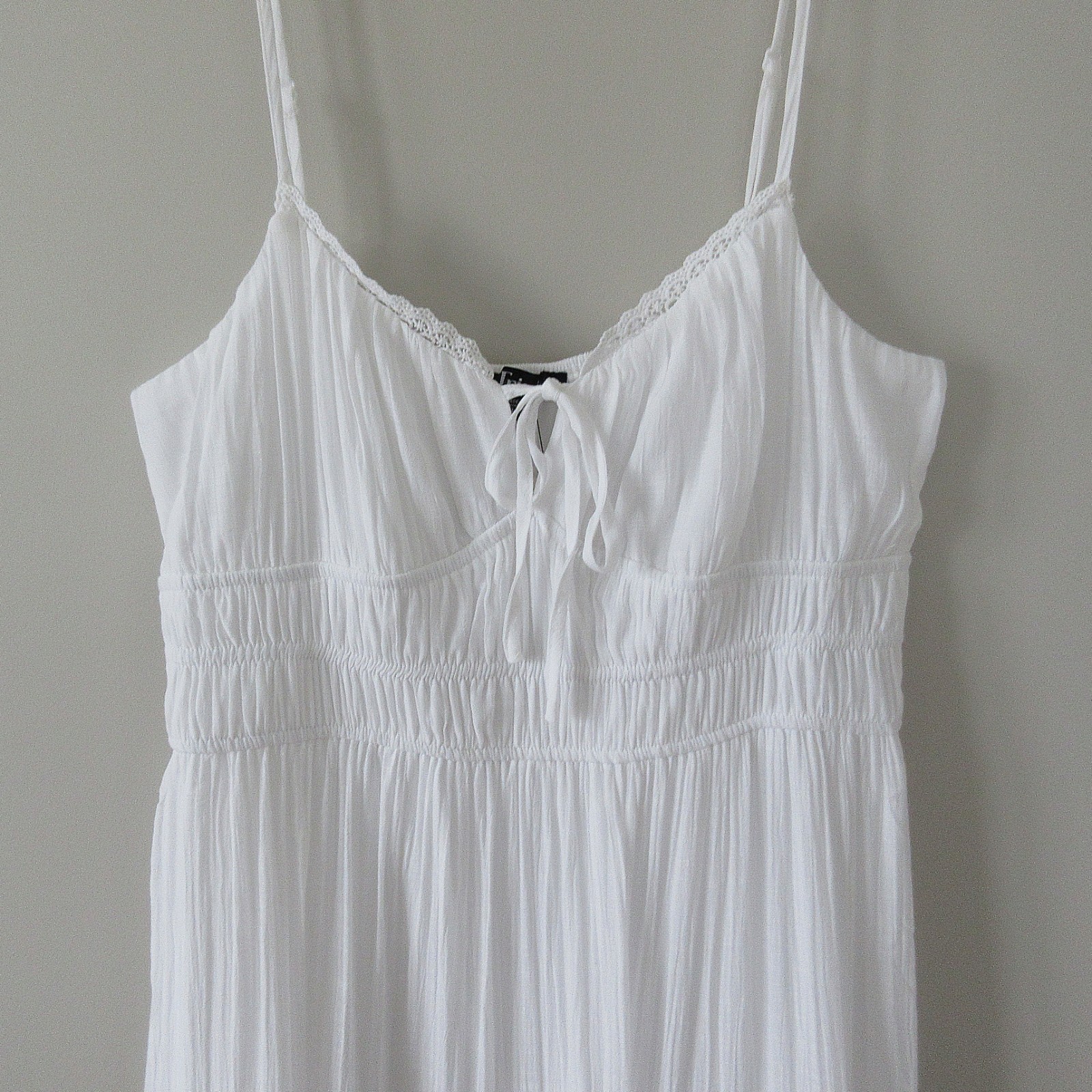 NWT Trixxi Maxi Dress From Francesa’s Cottagecore White Gauze Tie-Front Size XL