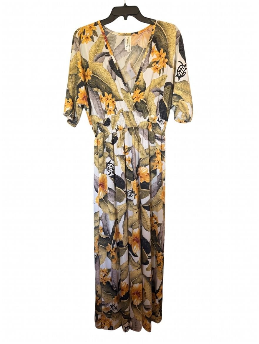 S&S Aloha Fashion Tropical Floral Maxi Dress XXL