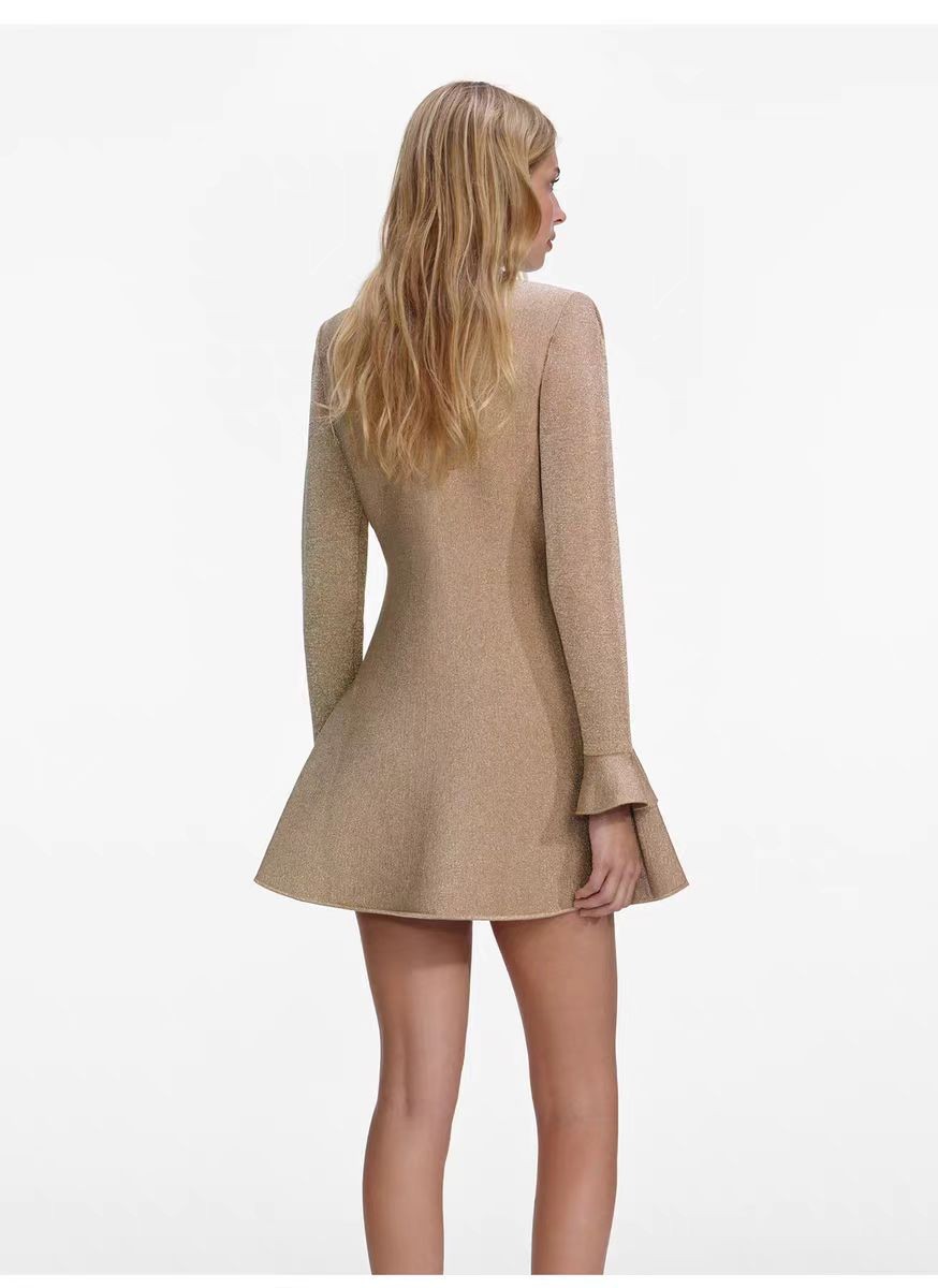 Self-Portrait Womens Autumn Winter New Temperament Knitted Dress Short Skirt