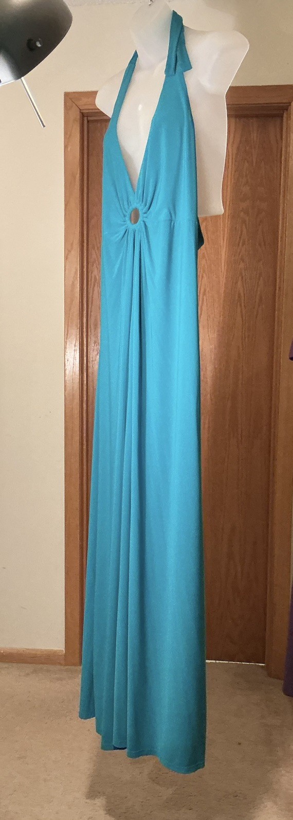 ABS ESSENTIALS— MODEST SWIMWEAR Maxi Nylon Beach Boating Swim Dress sz 12