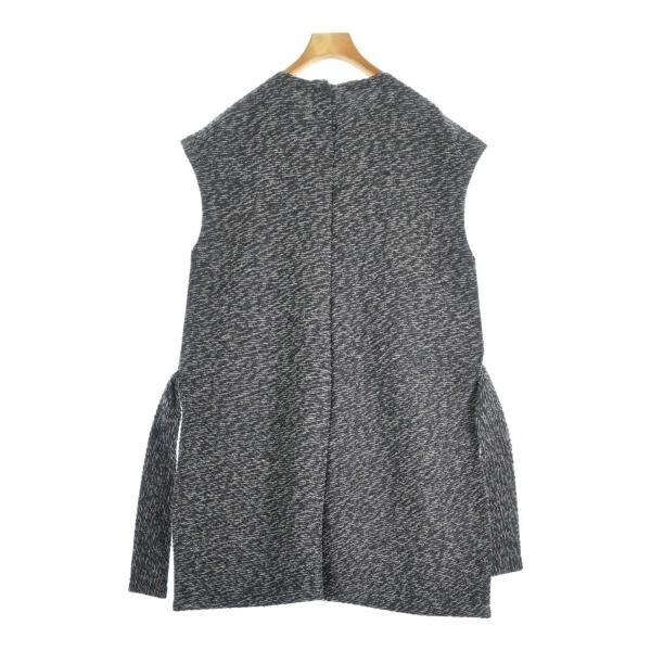 ISSEY MIYAKE Black Wool Nylon Knit Sleeveless Midi Dress Size 2 Auth