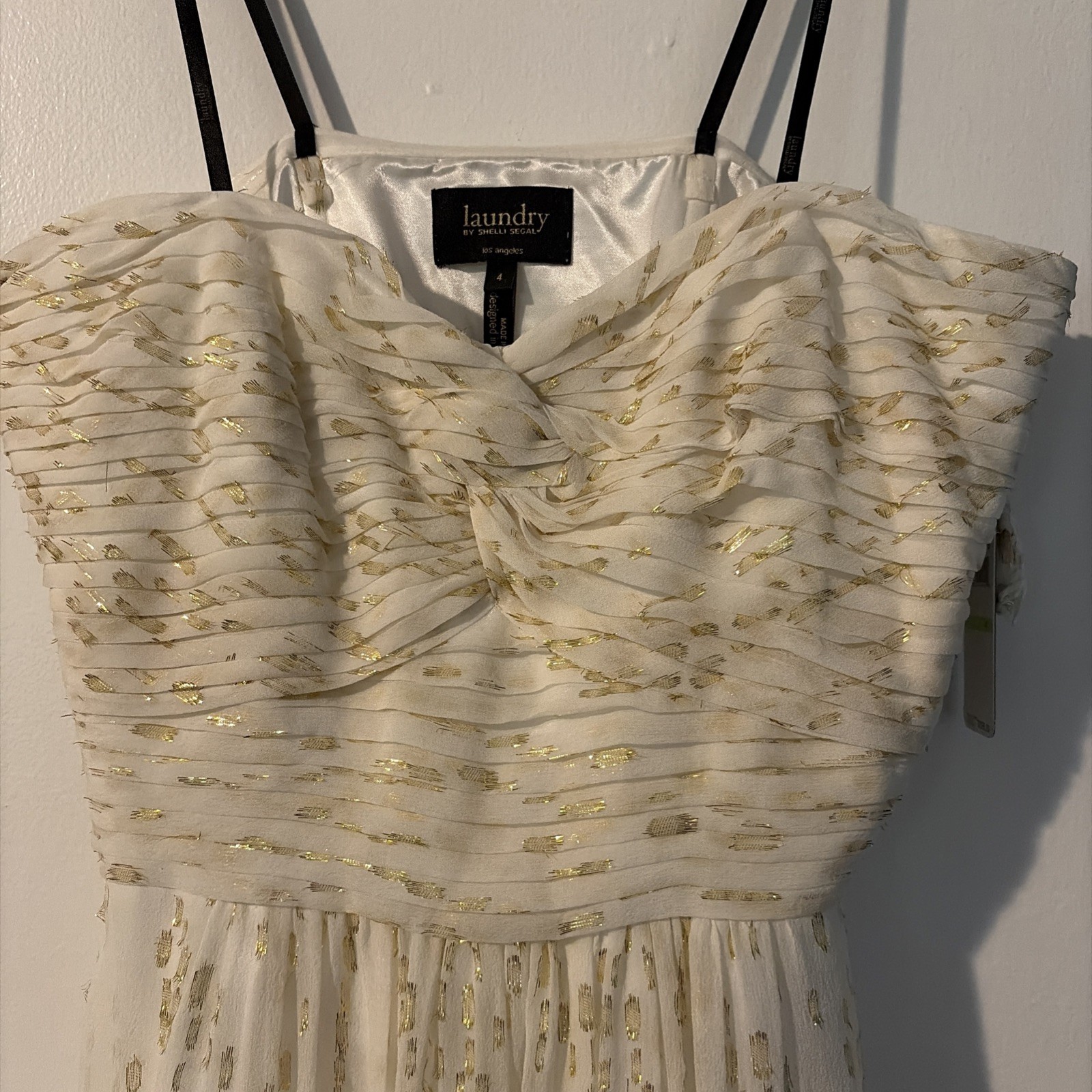 $395 LAUNDRY by Shelli Segal Designer EVENING Dress US 4 Free Shipping