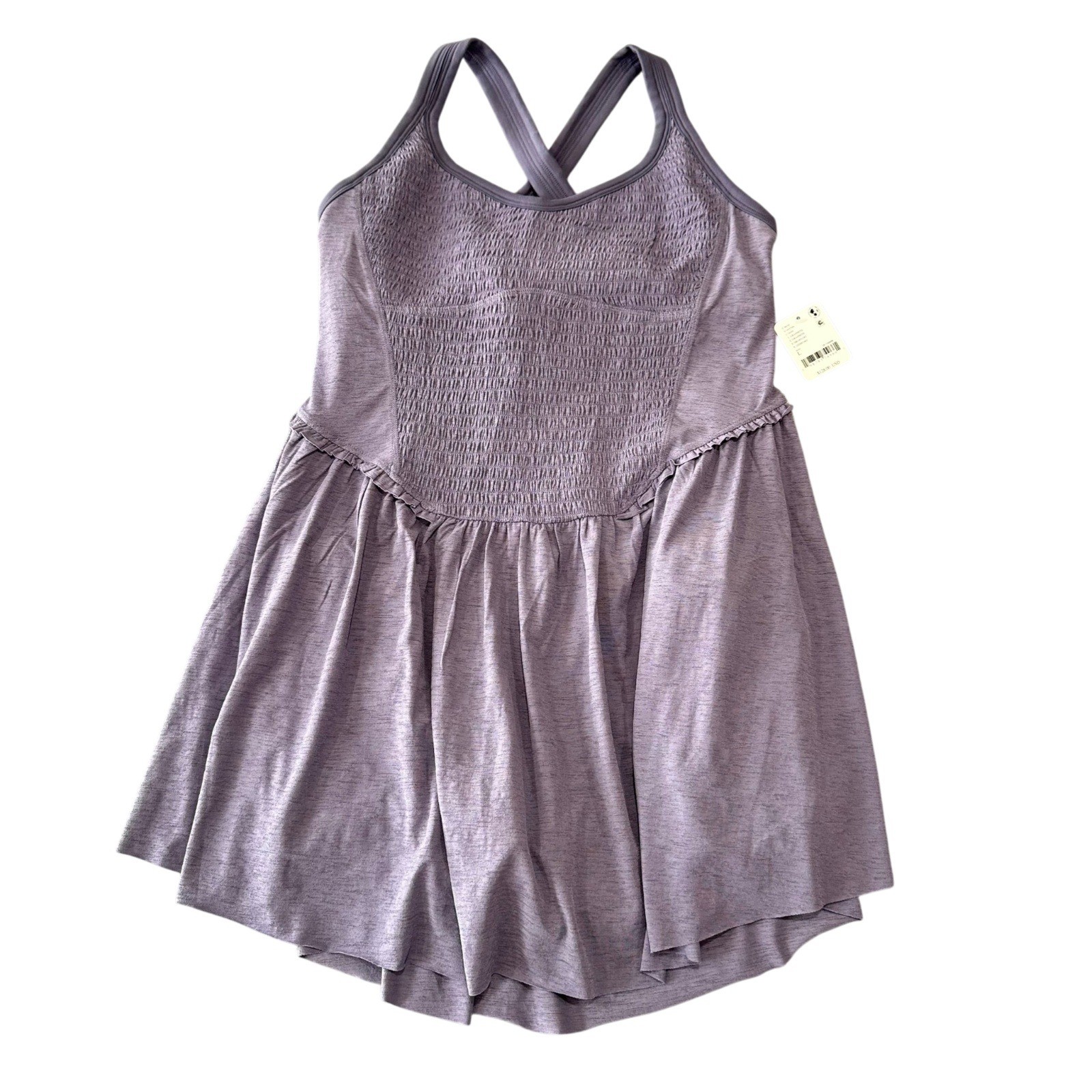 FP Movement Free People Smockin Hot Dress Exercise Dress Graphite Purple NWT