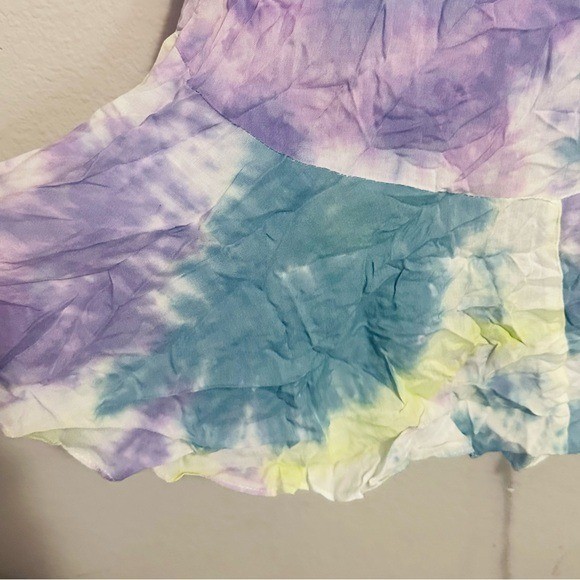 Oddi Tie Dye Ruffle Sleeve Dress M NWT Boho Festivalcore Cottagecore Vibes