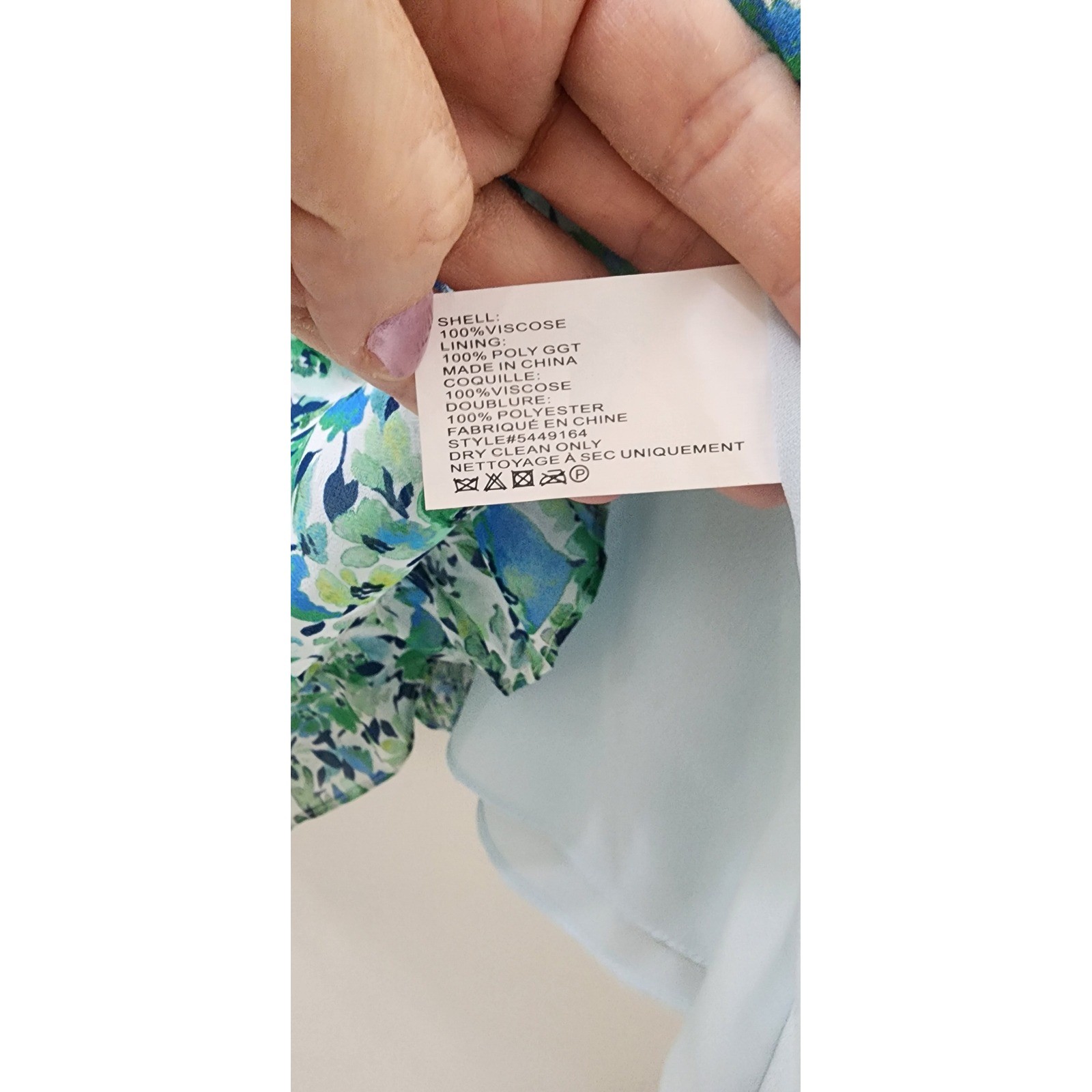 Shoshanna Green Blue Floral Tiered Maxi Dress V-Neck Tie Shoulder 5449164 4