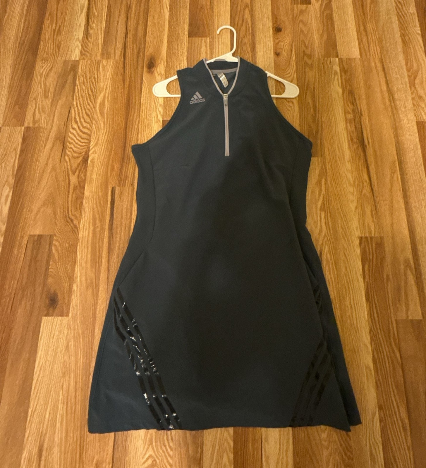 Adidas Sport Performance Primegreen Sleeveless Quarter-Zip Dress Size L