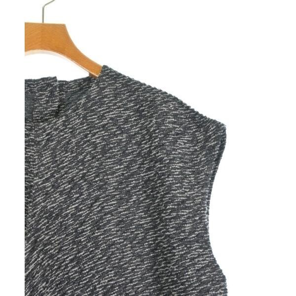 ISSEY MIYAKE Black Wool Nylon Knit Sleeveless Midi Dress Size 2 Auth