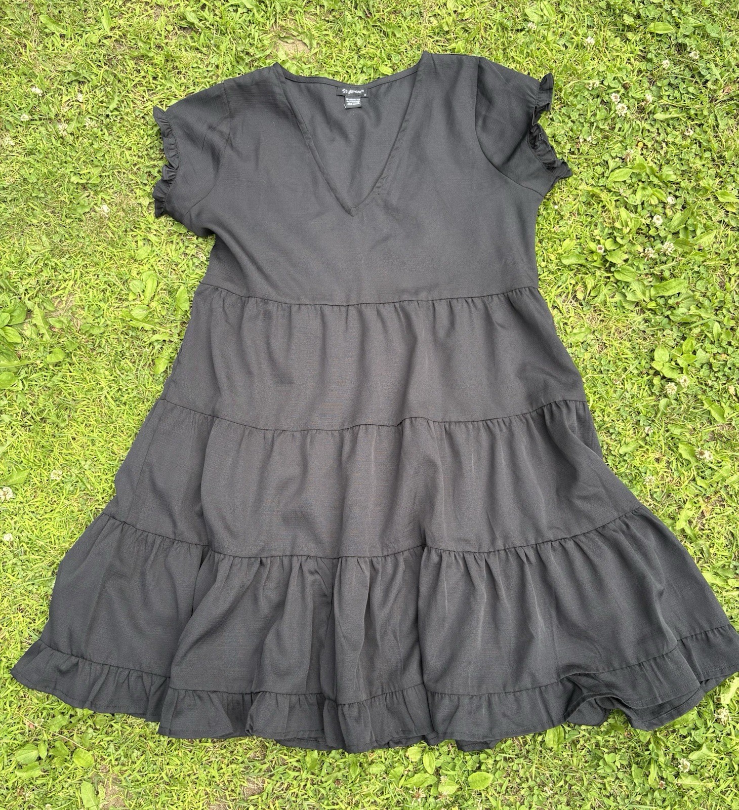 Stylehouse Black Sun Dress, Size M