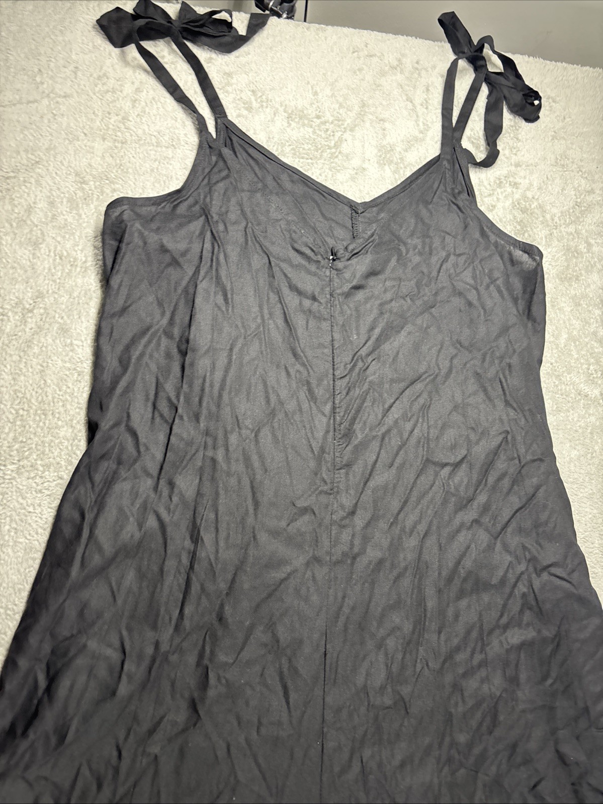 VINCE CAMUTO Women’s Tie Strap Black Wide Leg Pants Bodysuit Size Large New