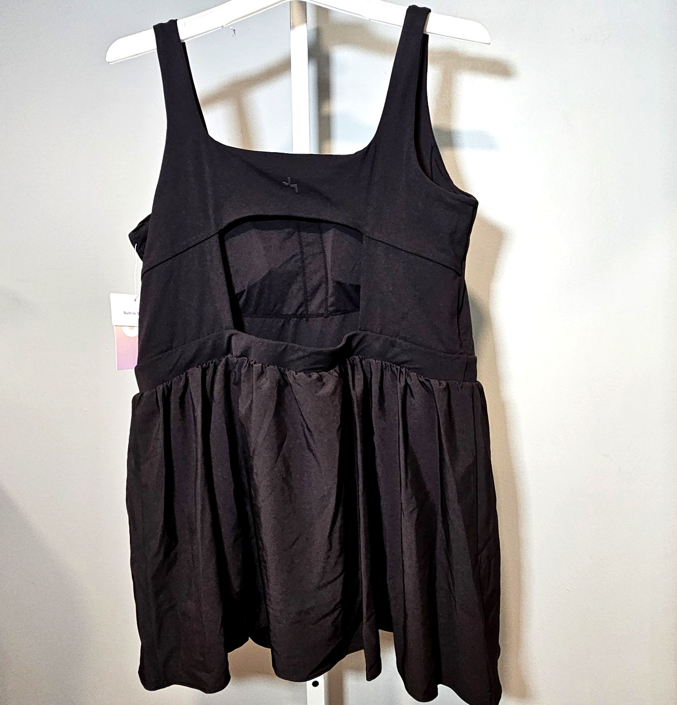 NWT JoyLab Size XL Black 1-Piece Activewear Dress Built-in Shorts w/Pockets