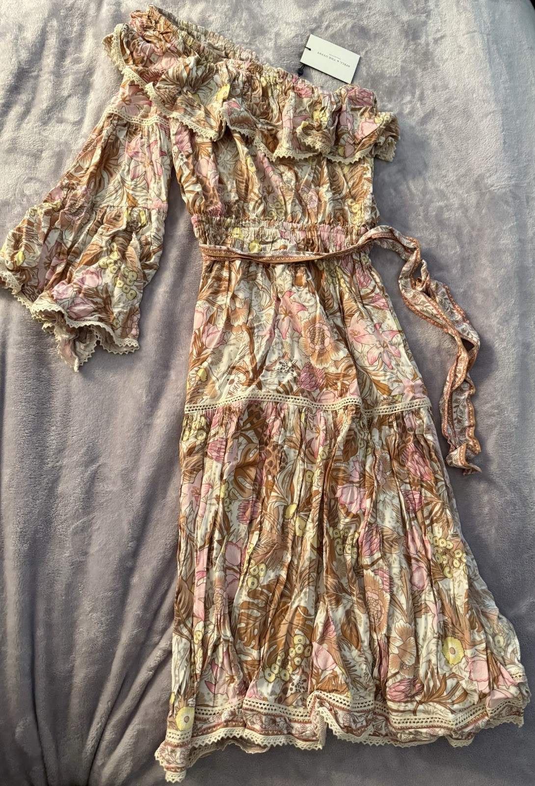 Spell & The Gypsy Collective Jungle One-Shoulder Dress XS