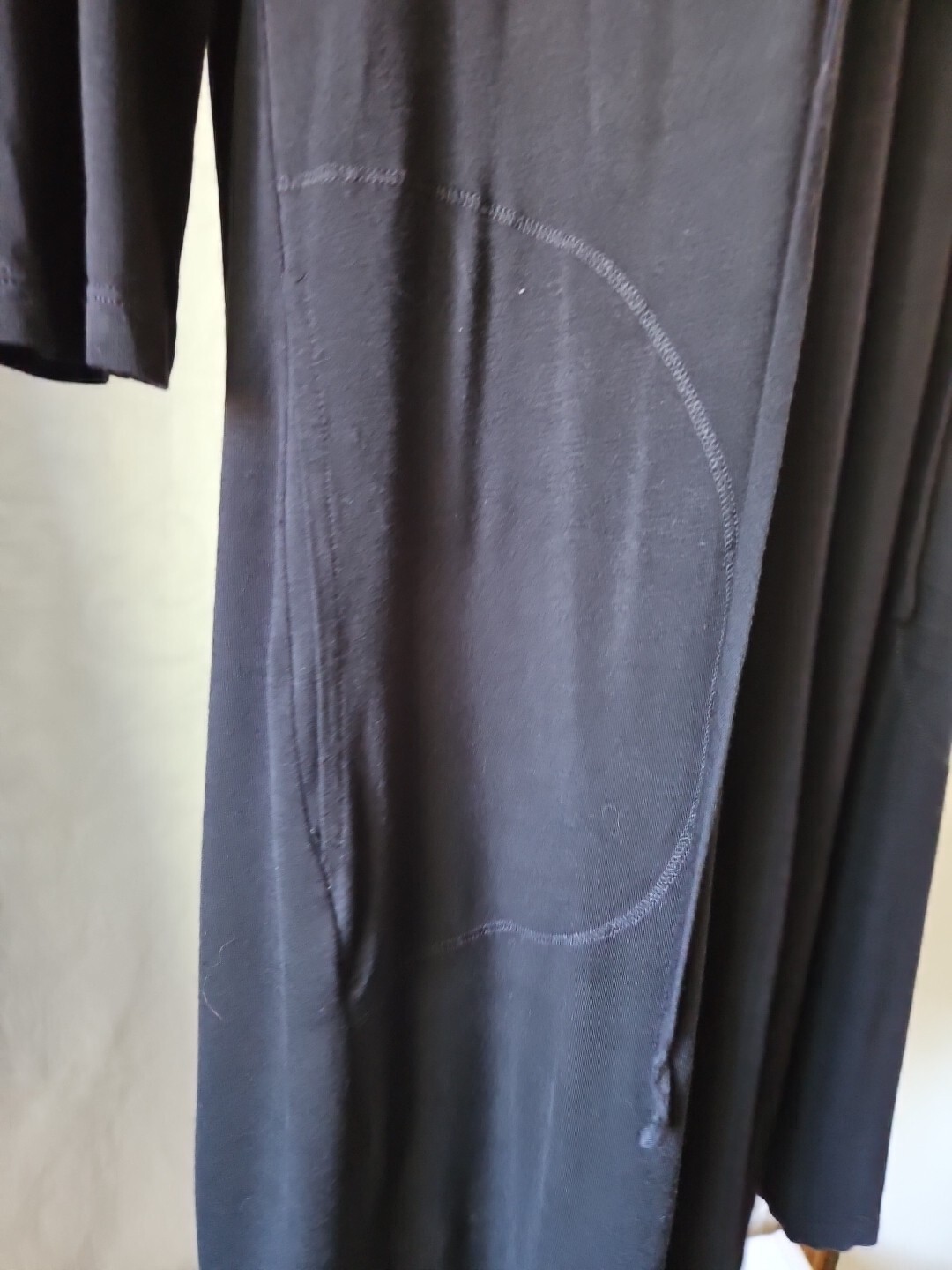 Jones New York Cover Up Dress Sz S Black Lightweight Jersey Hooded Pockets Swim