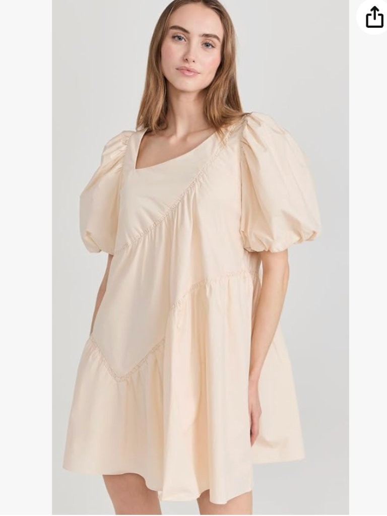 English Factory Women’s Asymmetric Poplin Tiered Dress Size Small 100% Cotton