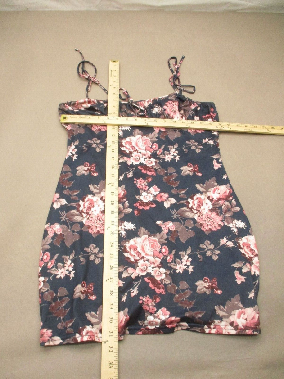J For Justify Size XL Womens Multicolor Floral Drawstring Short Cami Dress 971