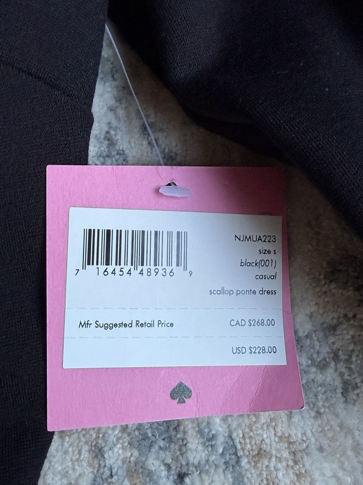 Kate Spade Black Ponte Dress