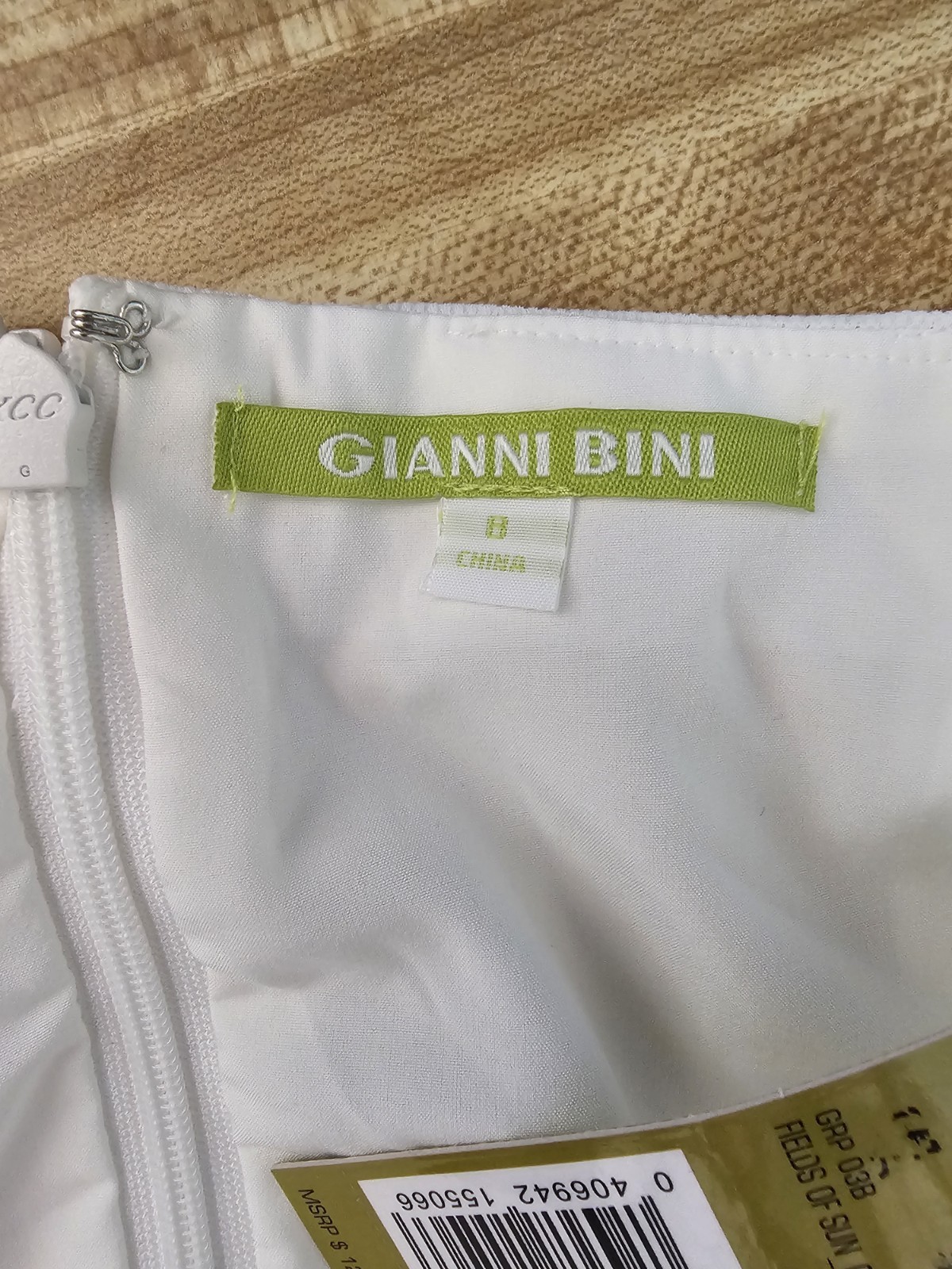 Gianni Bini Daphne Apron Jumpsuit White Ivory Wide Leg NWT Size 8 Bridal Career