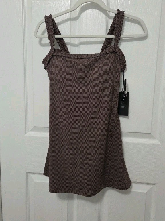 NWT YPB Abercrombie Herringbone Active Dress Built-In Shorts Pockets S Petite