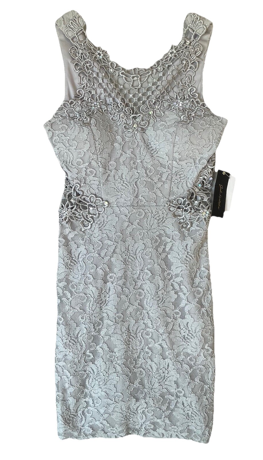 Jodi Kristopher Dress Womens Size 5 Silver Sequins Fairycore Holiday Party Glam