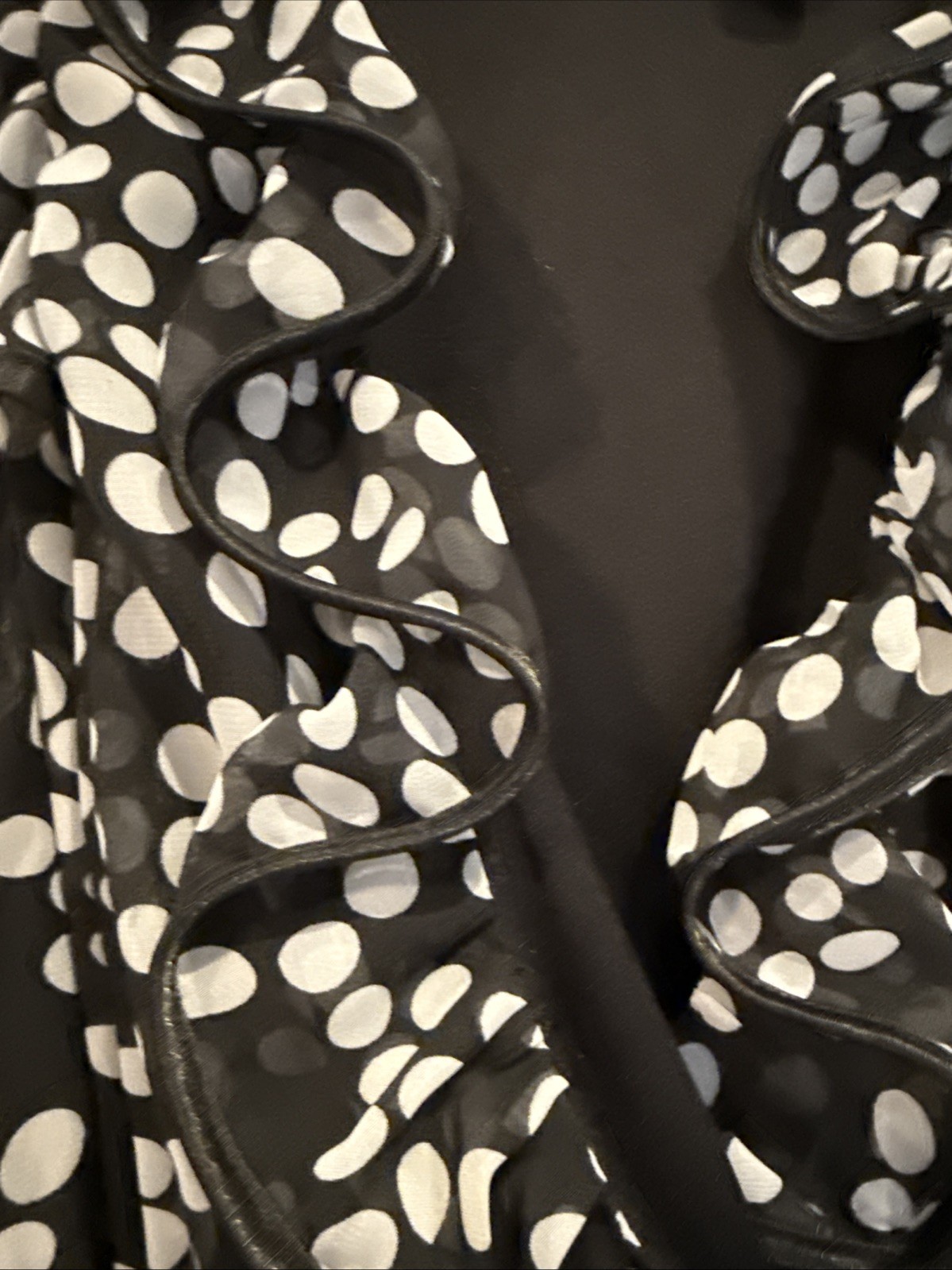 I Z Buyer Womens Sun dress SZ XL Black White Polka Dot I11