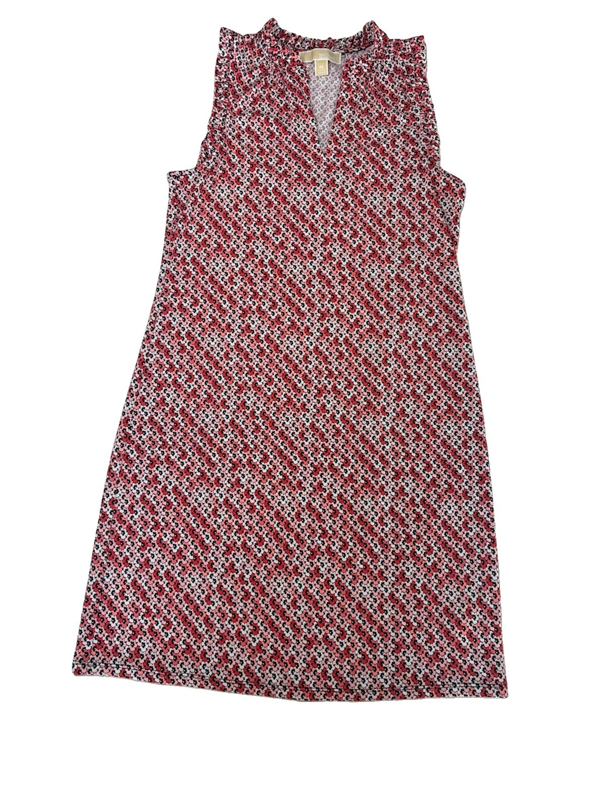 Michael Michael Kors Shift Dress Keyhole Sleeveless Floral Jersey Knee [XS]