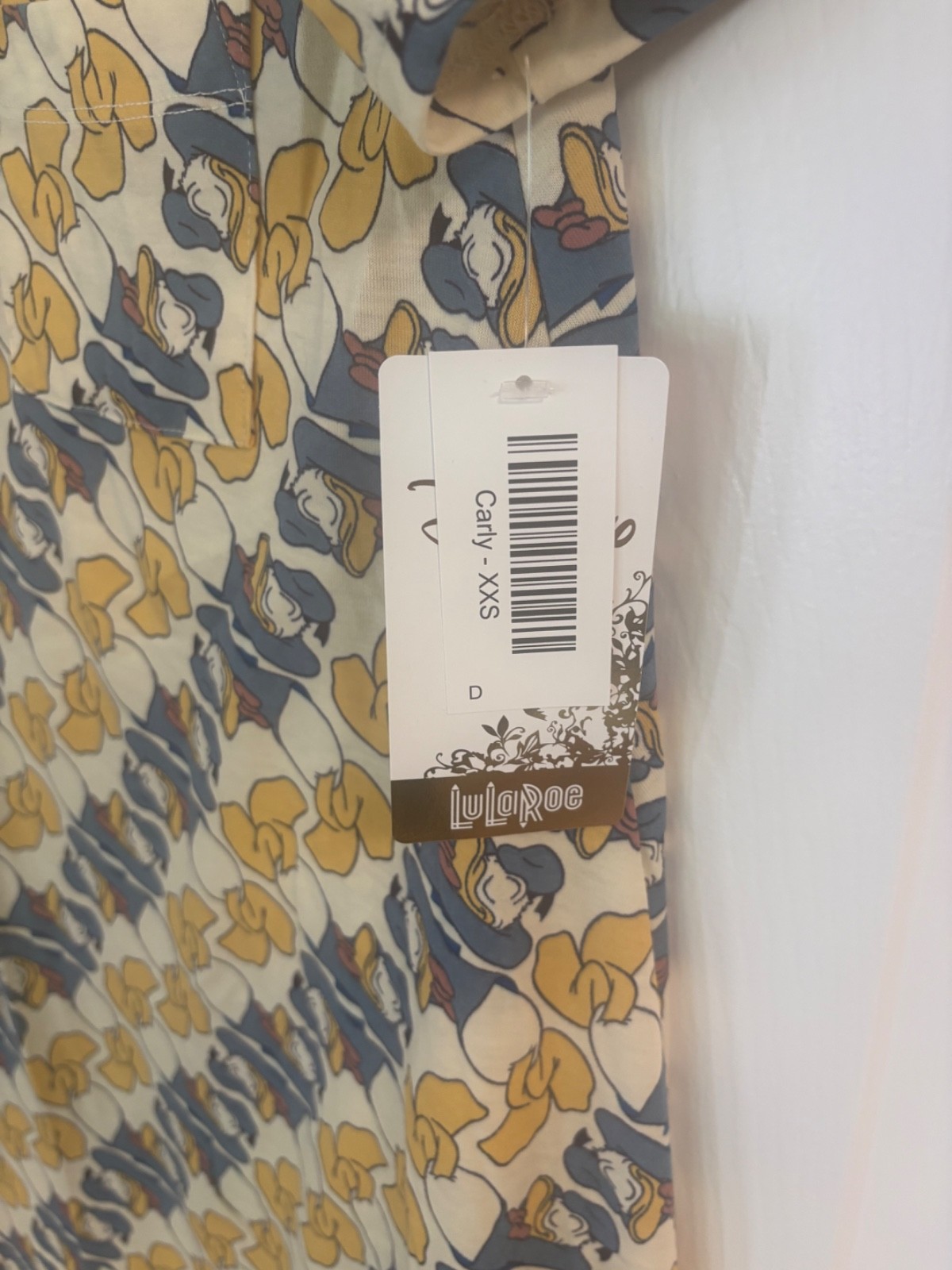 LuLaRoe NWT carly dress xxs Donald Duck Disney Collection