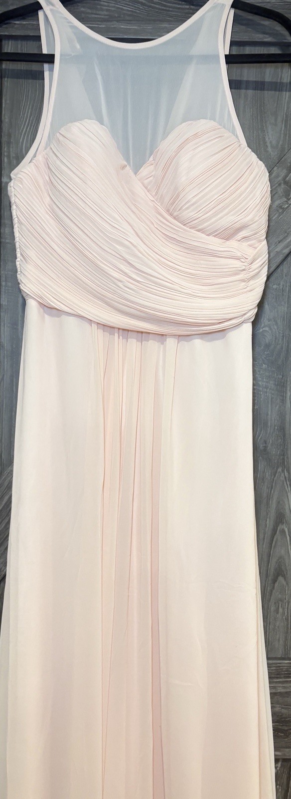 Chiffon Levkoff Sz 10 Long Event Bridesmaid Dress Hook & Eye May Need Work