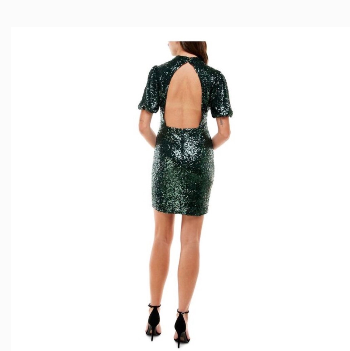 Speechless Green Sequins Mini Party Dress size 3 Zipper