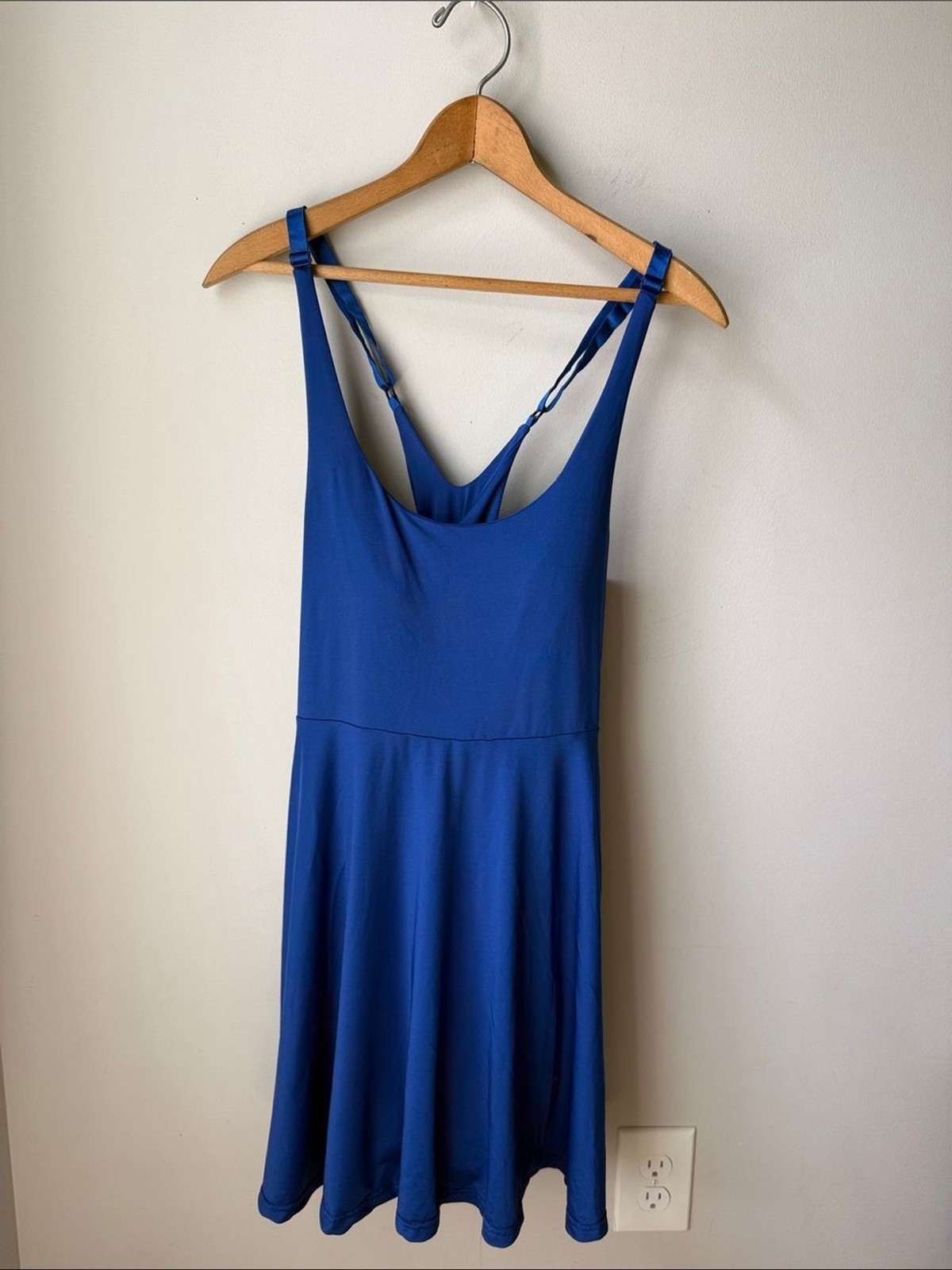 Blue Athletic Dress Built In Shorts Padded Shelf Bra Activewear Tennis Dress