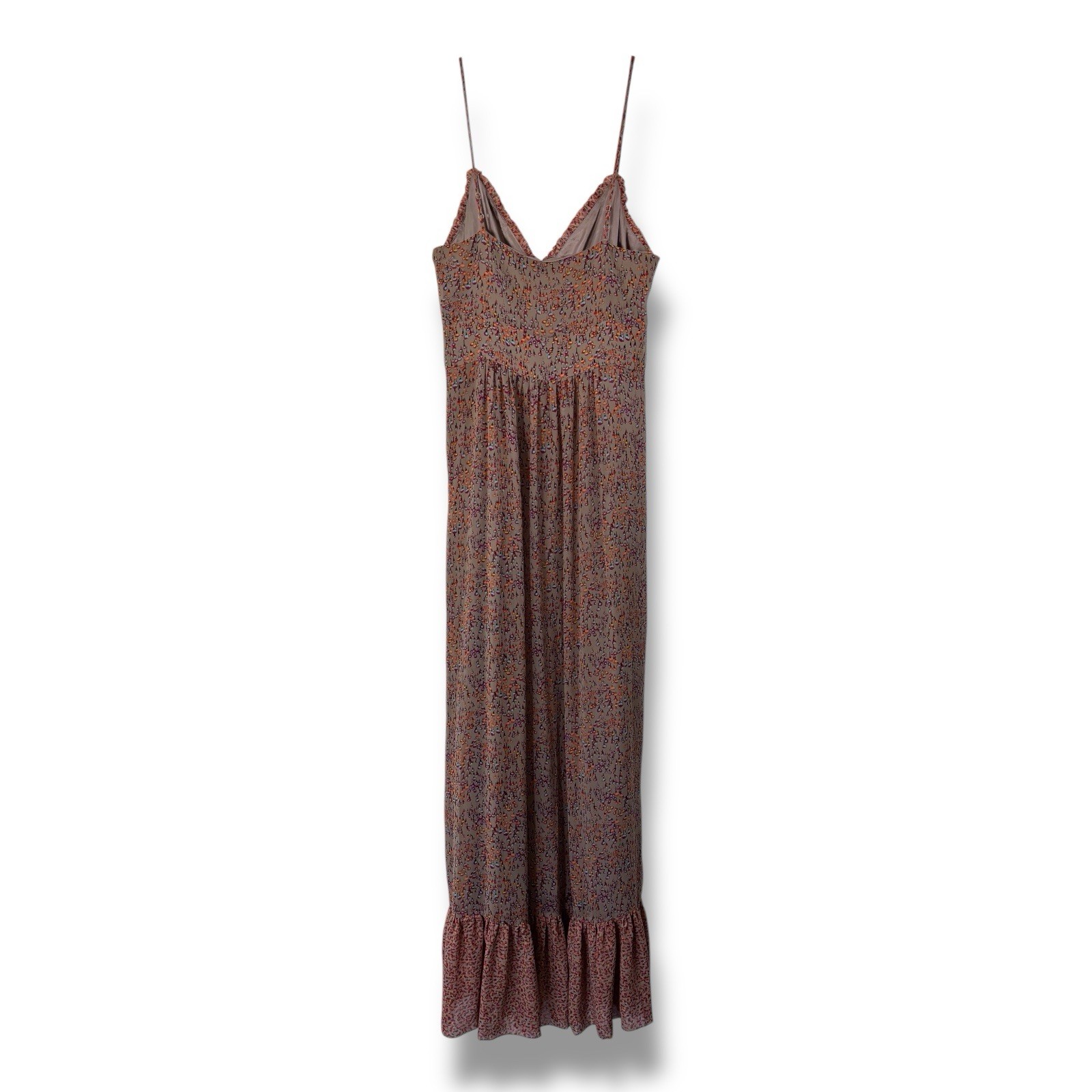 Vtg Kensie Maxi Slip Dress Womens M Boho Y2K Western Cottage Ruffle Lined Flowy