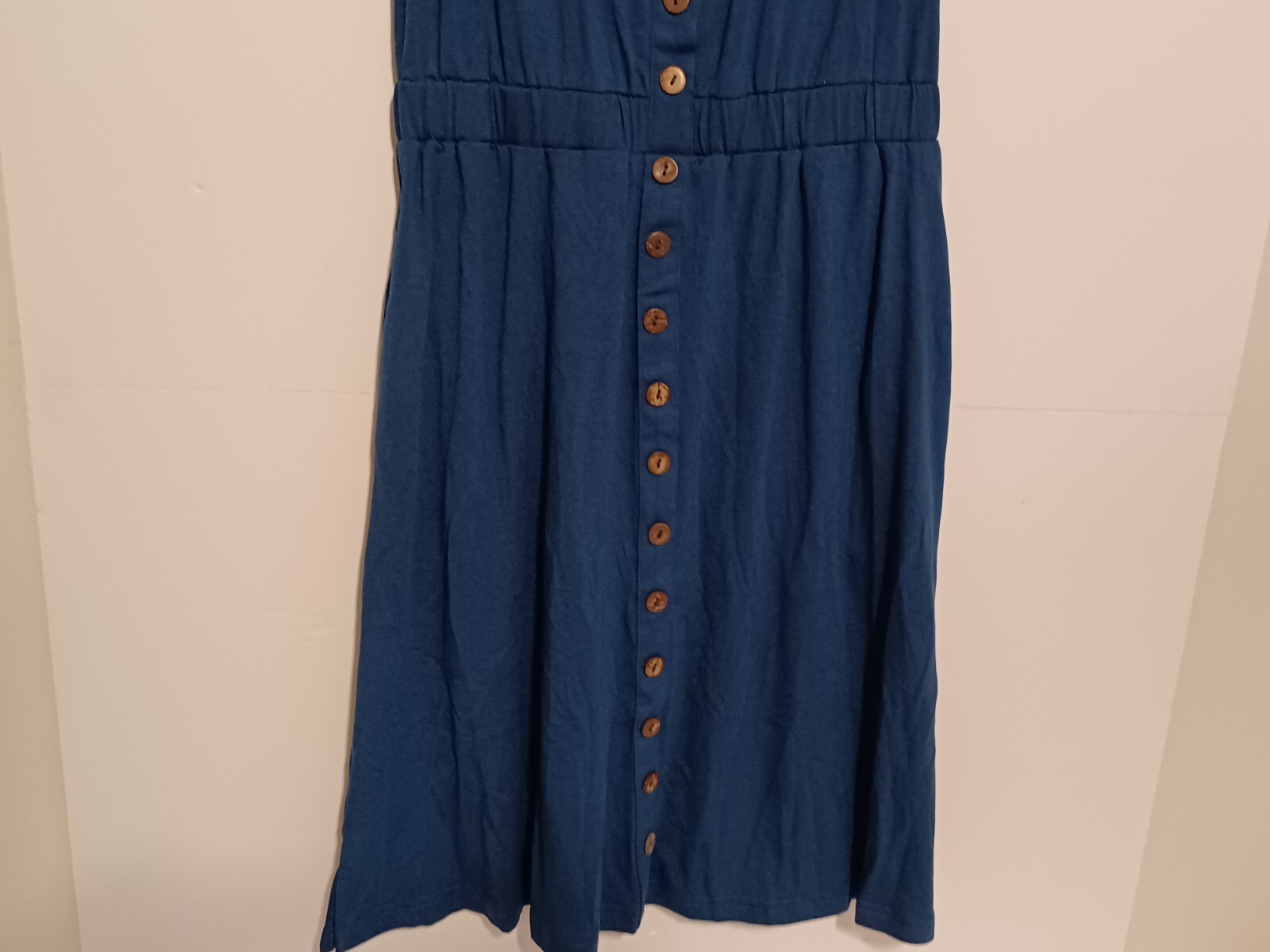 BTFBM Women Summer Sleeveless Tank Mini Dress, Blue, S