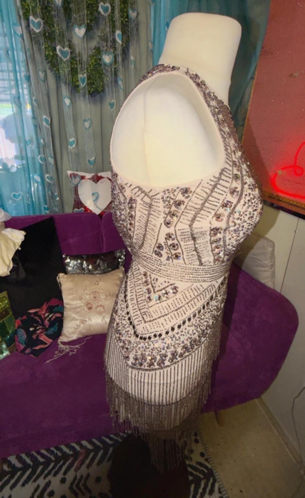 Karen Millen heavy premium embellished dress size 6 UK