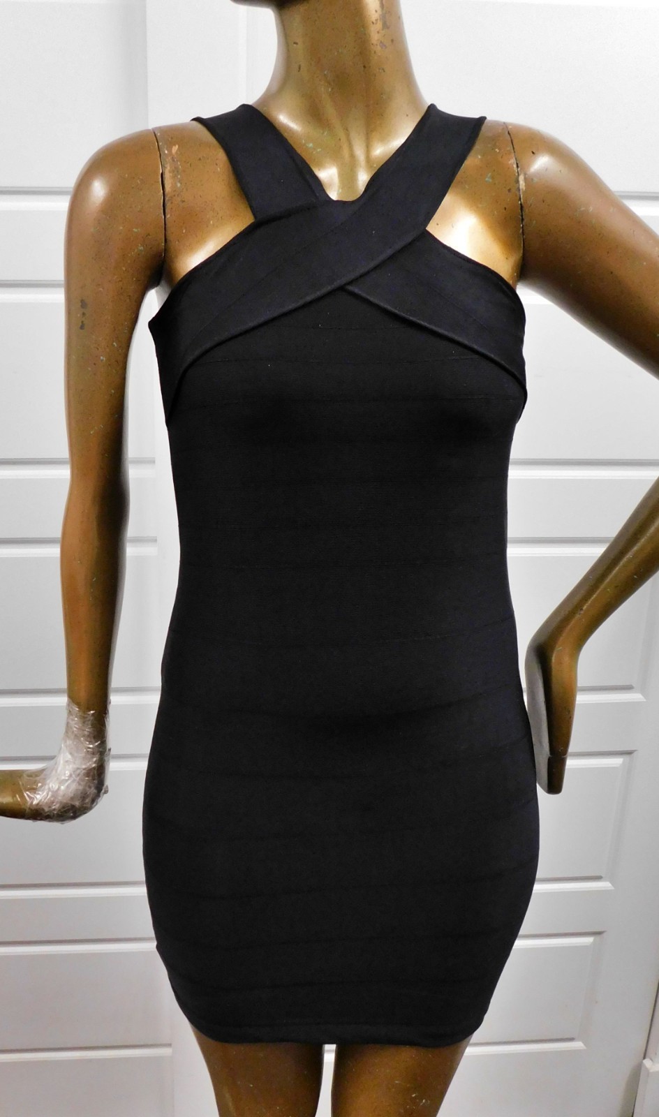 Les Cloches Black Bodycon Sleeveless Dress Women’s Size 6