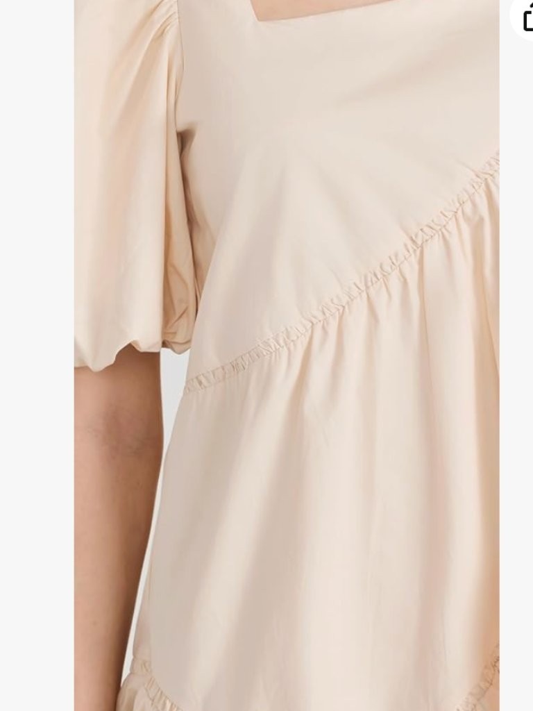 English Factory Women’s Asymmetric Poplin Tiered Dress Size Small 100% Cotton