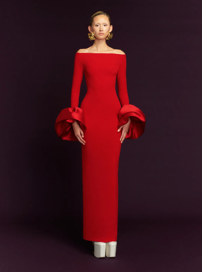 AUTH Solace London The Talia Maxi Dress in Red UK SZ 6810121416