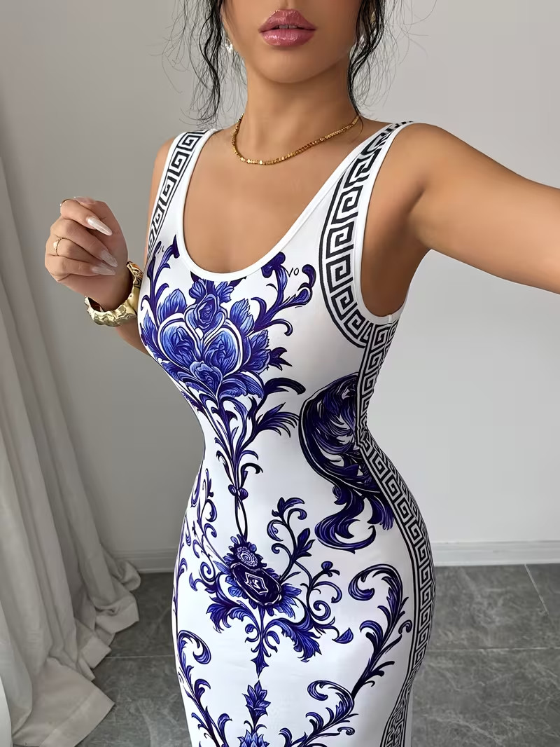 Luxurious Chinoiserie Waist Cinching Retro UAE Style Robe
