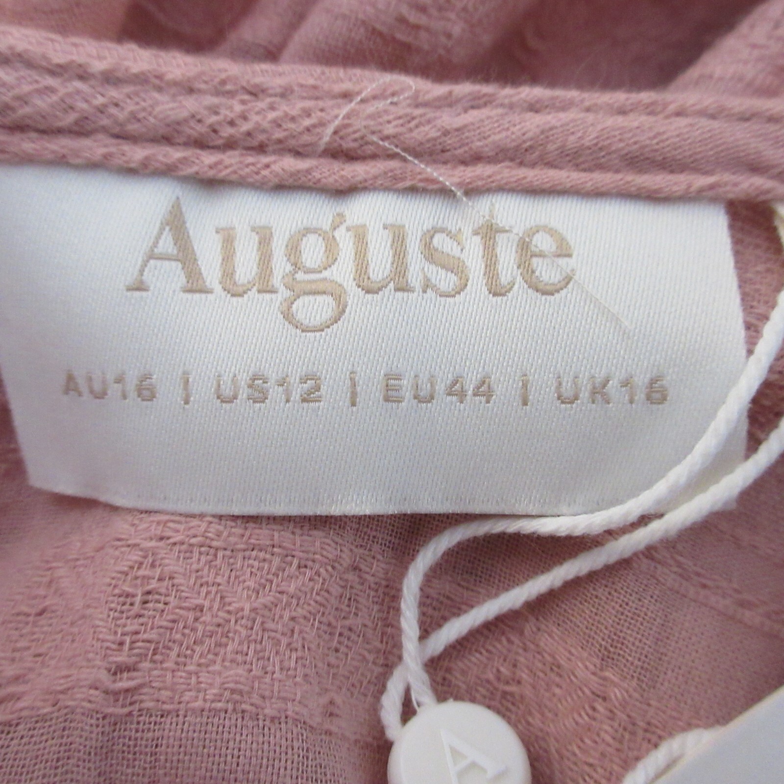 NWT Auguste The Label Women’s Pia Mini Dress Flutter Sleeve Dusty Pink US 12 B26