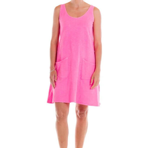 FRESH PRODUCE Medium Cosmos PINK DRAPE Cotton Jersey Tank Dress $65 NWT M