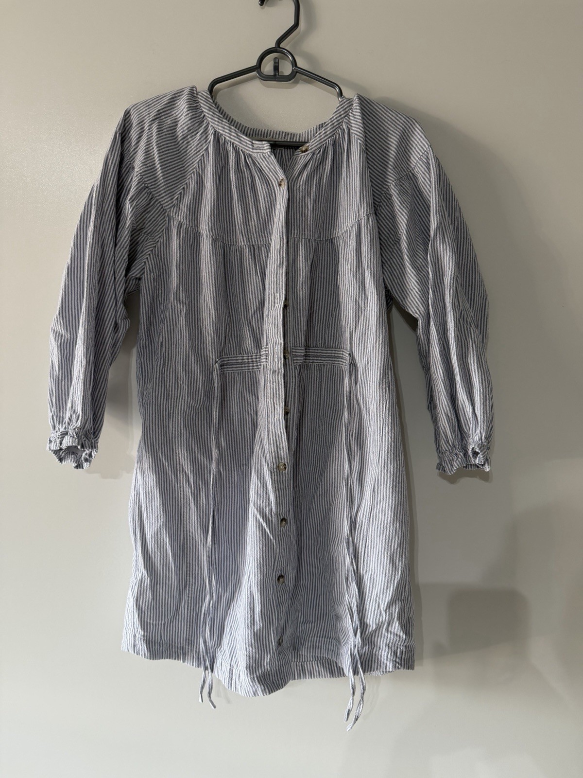 Chelsea & Violet Women’s Long Sleeve Mini Shift Dress 100% Cotton Size Medium