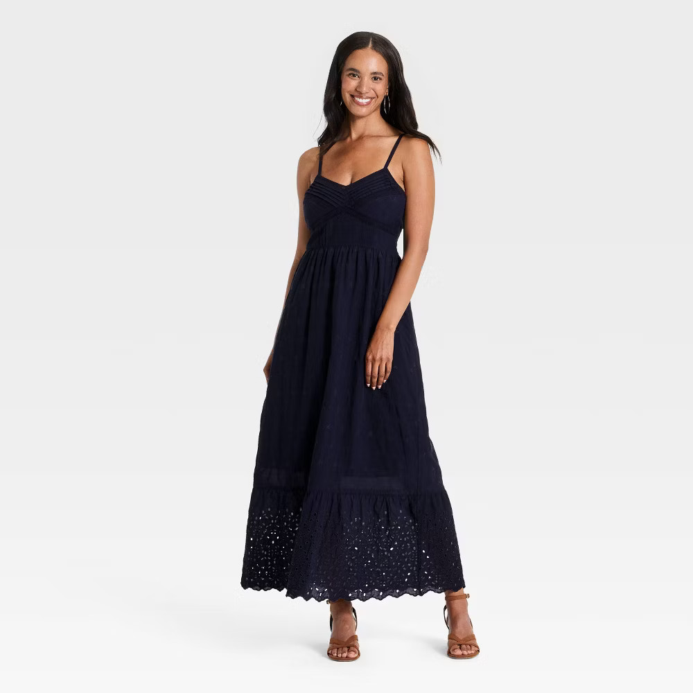 Women Cami Midi Sundress – Universal Thread Navy Blue XL