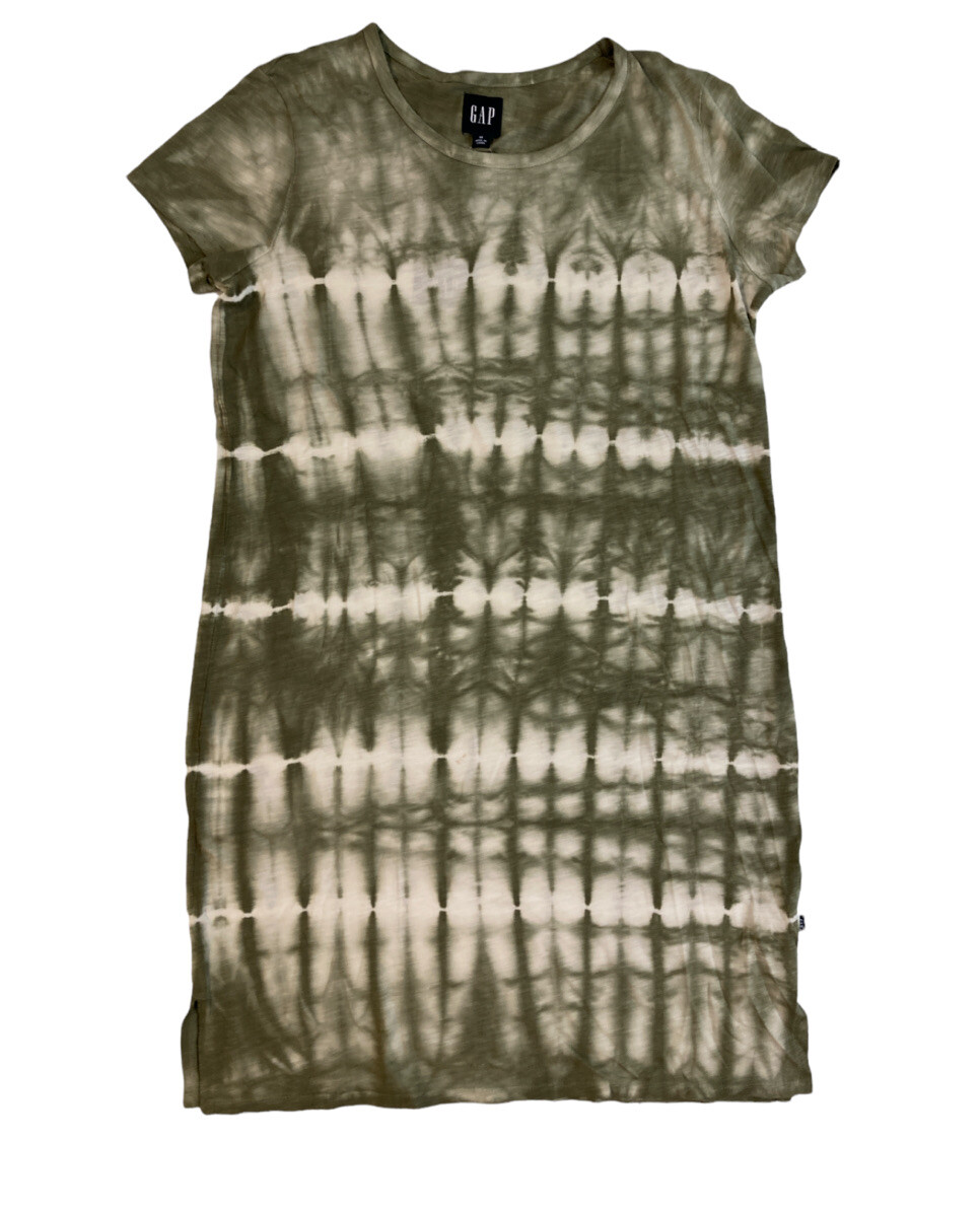 Gap Women’s Knee Length Relaxed Fit Lightweight T-Shirt Dress Small Olive