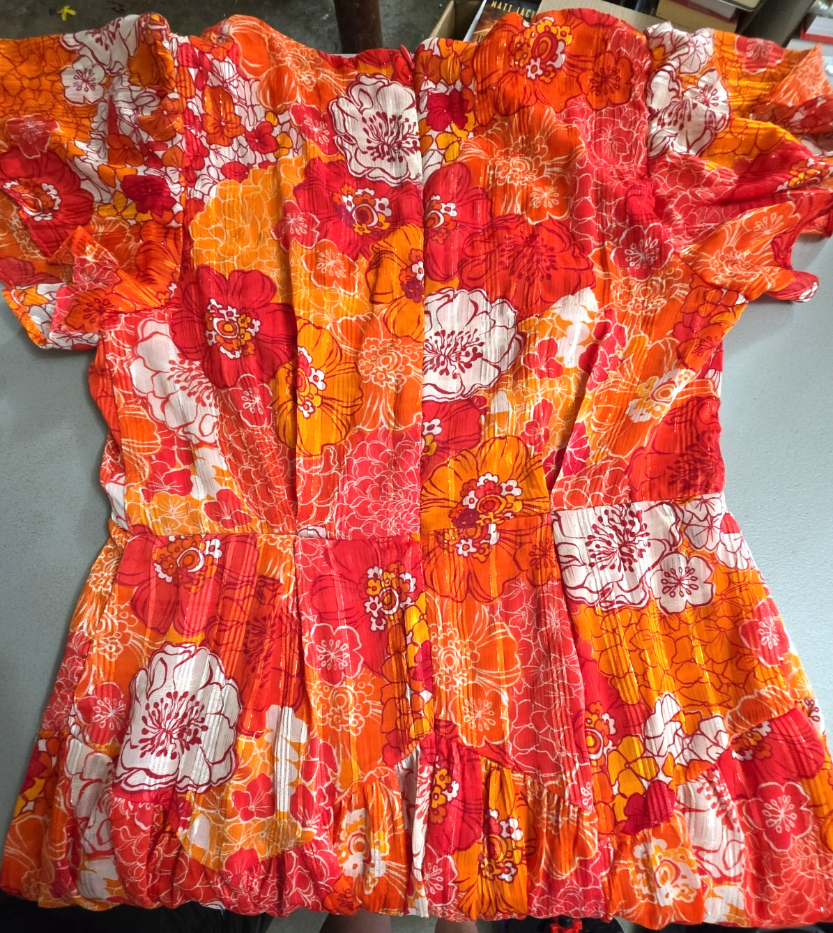 Taylor Floral Babydoll Tiered Shiny size 10 Whimsical Dress