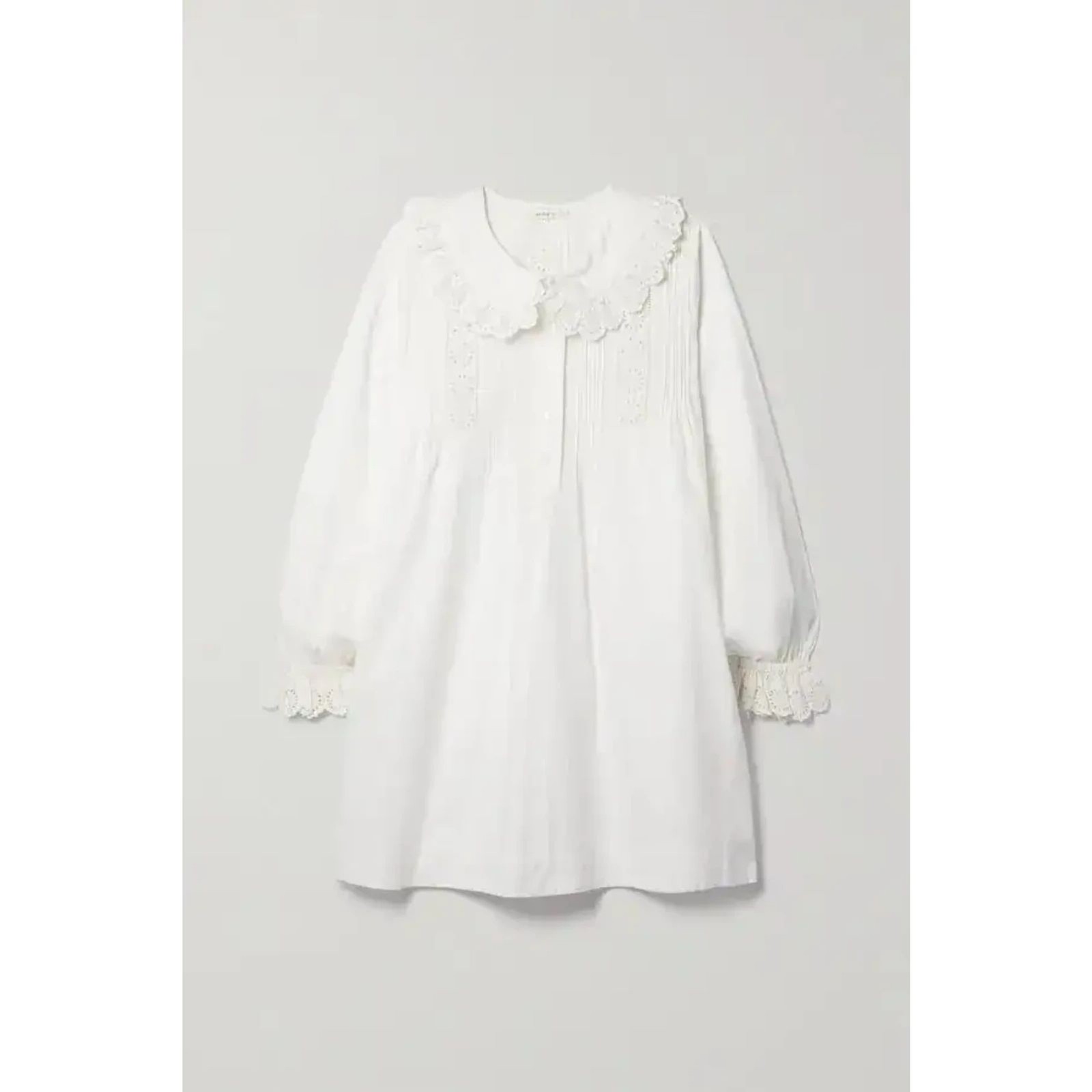 Doen Nerona Long Sleeve Lace Mini Dress in Powder Small NWT
