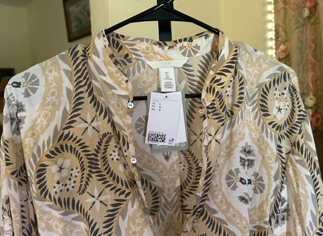 H&M Cotton Dress with decorative belt XL NWT