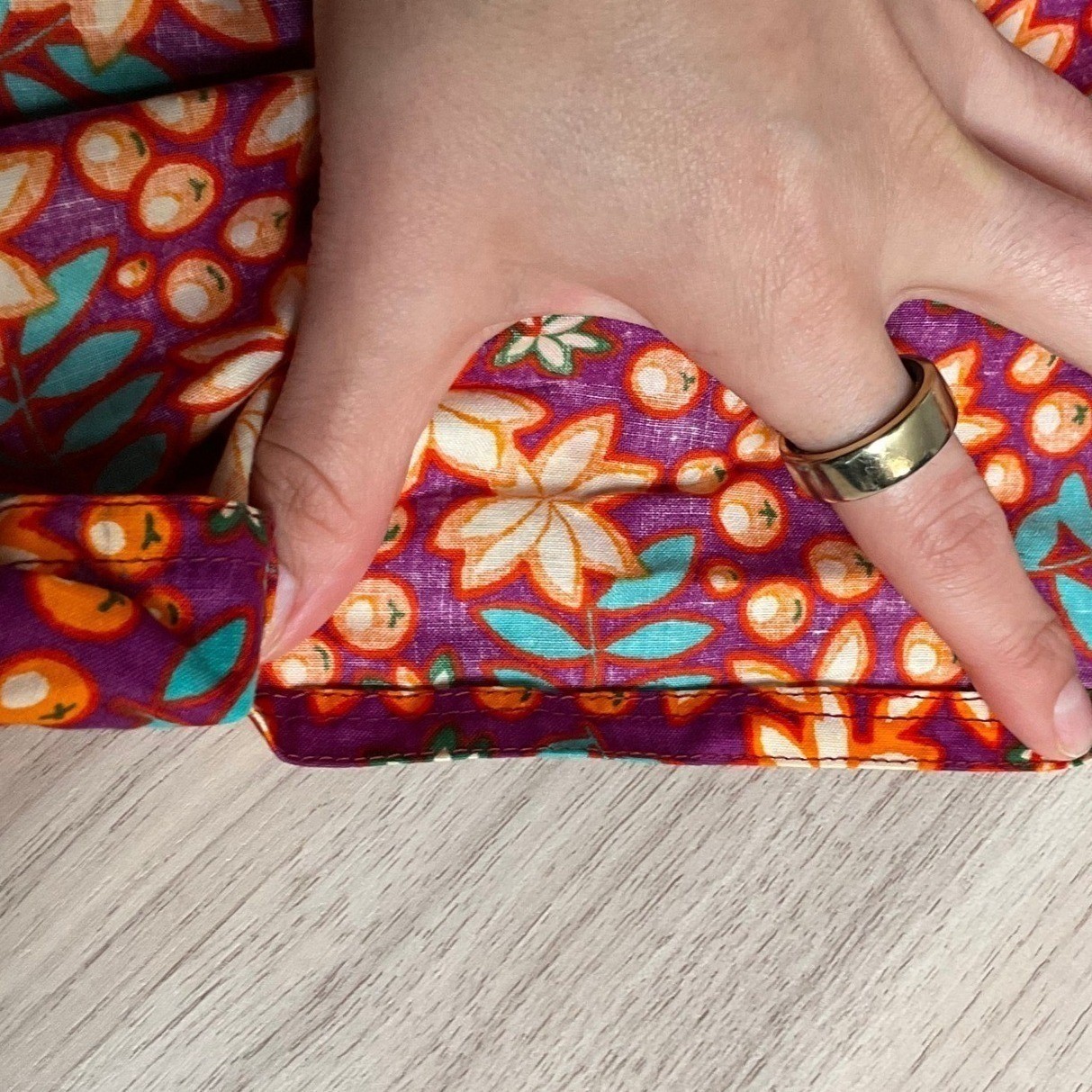 Retro Floral Halter Midi Dress Open Back Button Front Orange Purple Boho Summer