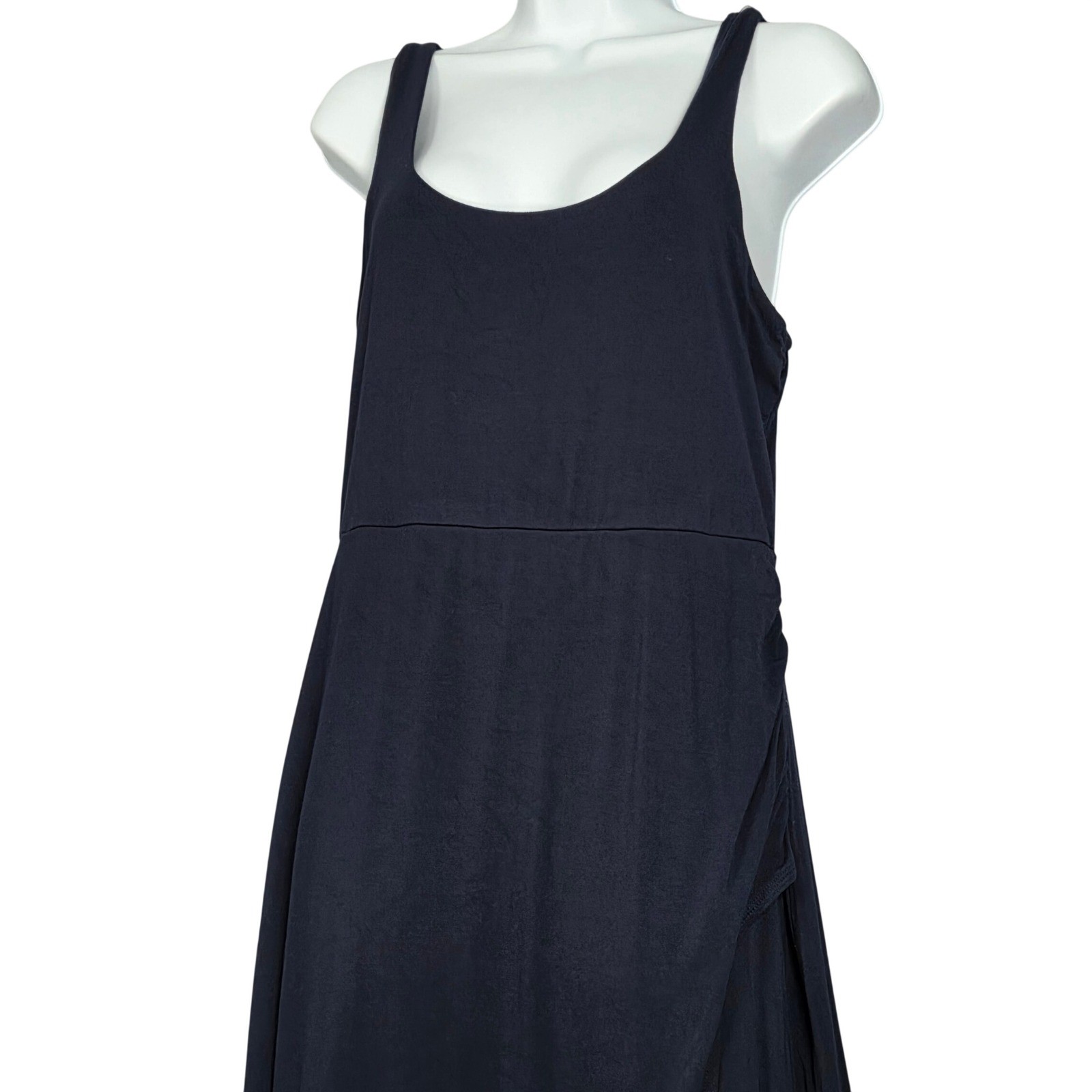 Z Supply Women Medium Melbourne Midi Jersey Tank Dress Navy Blue Fitted